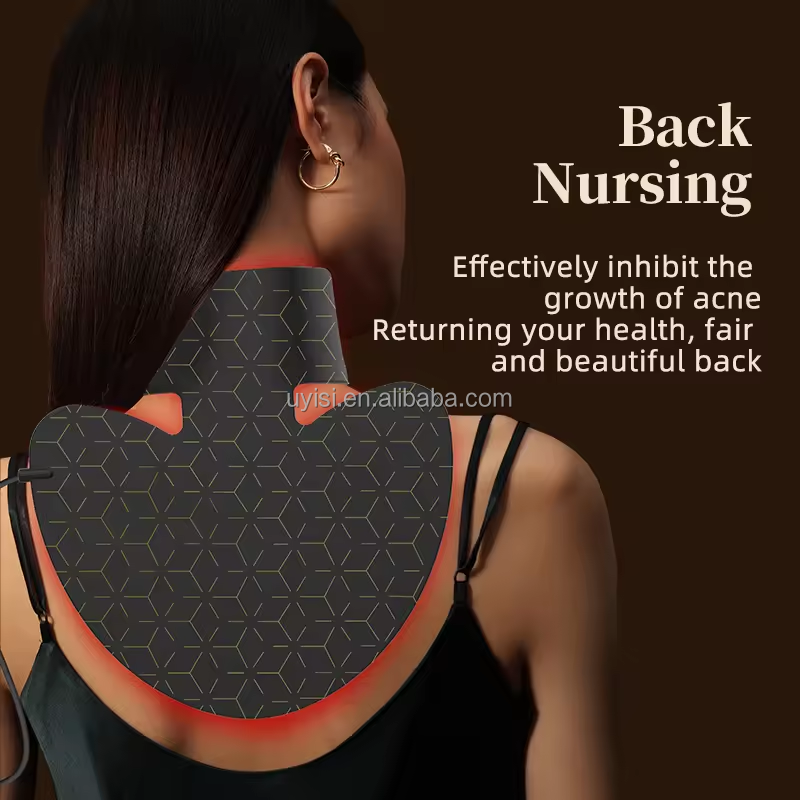 2025 Silicone LED Face Neck Mask Red Light Photon Therapy Near Infrared Skin Rejuvenation Anti-Aging LED Facial Mask