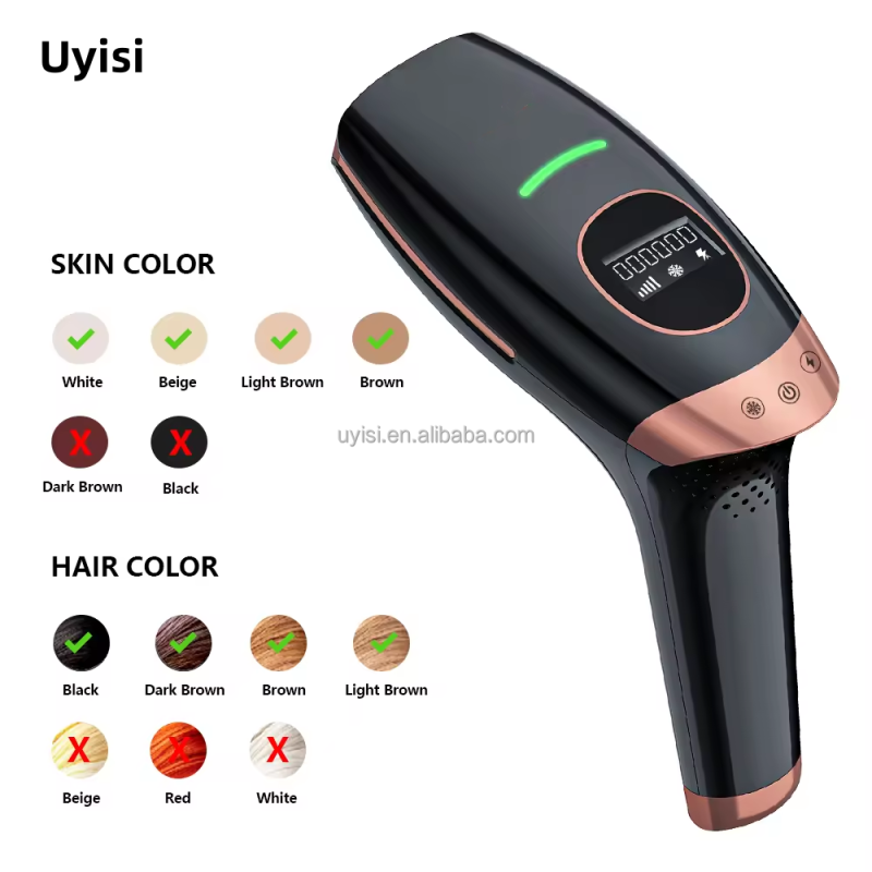 Uyisi Portable Home Use IPL Machine Handheld Laser Epilator Ice Cooling Permanent Painless Hair Removal Device Skin Rejuvenation