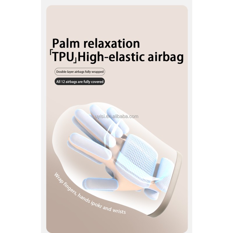 Uyisi  Ergonomic Handheld Massager  with Heat and Air Compression   Three Modes   Finger Zoning