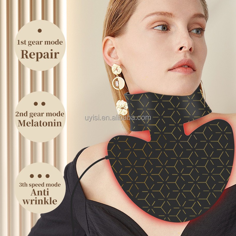 Multiple Usage Silicone Neck Skin Care 3 Colors Light Therapy Facial High Density LED Bead Beauty Machine