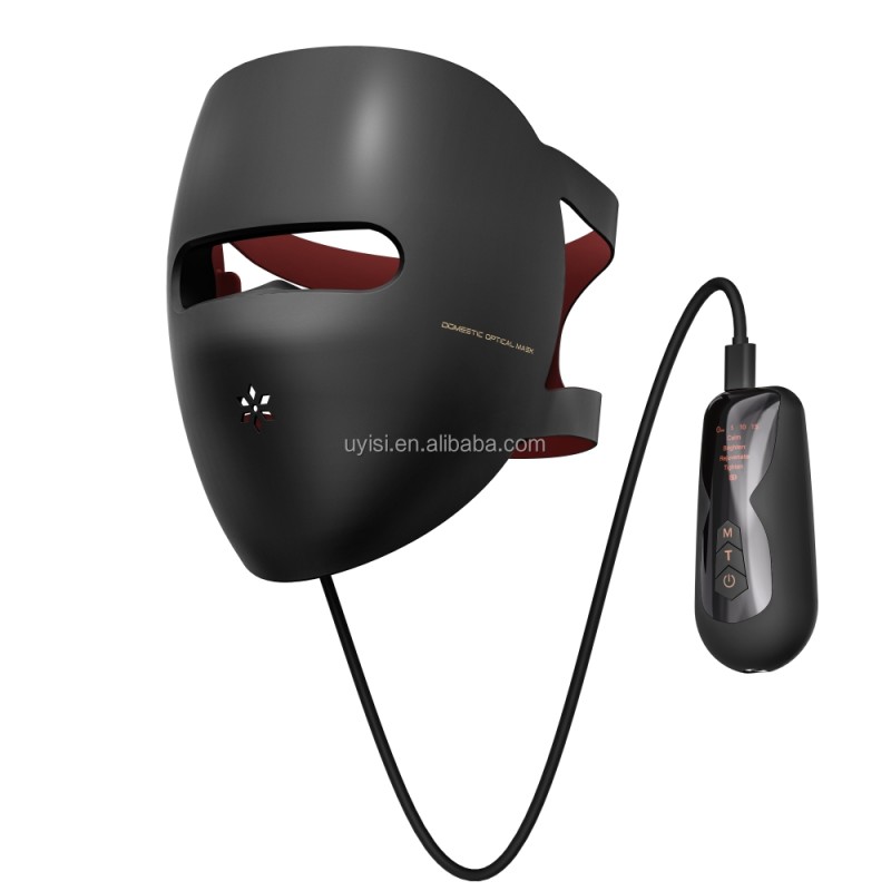 Uyisi 9D Infrared Therapy LED Soft Silicone Face Mask Anti-Aging Acne Rejuvenation Facial Beauty Equipment for Home Use