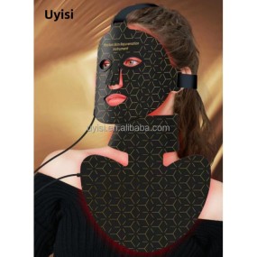 2025 Silicone LED Face Neck Mask Red Light Photon Therapy Near Infrared Skin Rejuvenation Anti-Aging LED Facial Mask