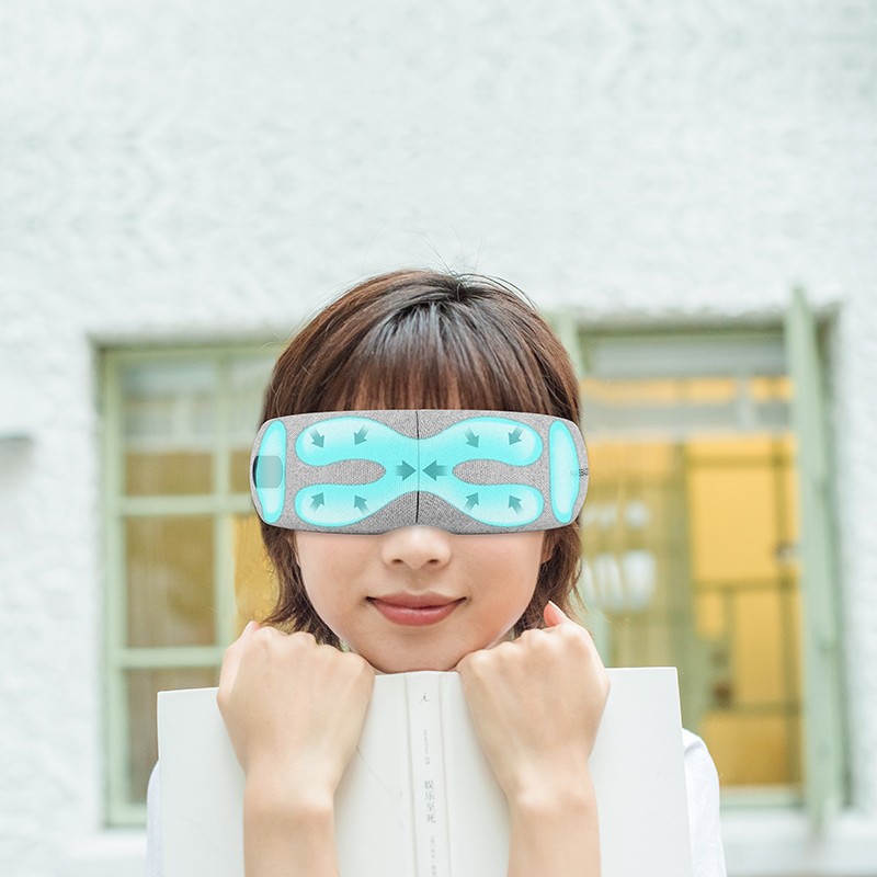 Uyisi Upgrade Smart Eye Massager with Heat and Music Portable Wireless for Home/Office Relieve Eye Fatigue and Improve Sleep