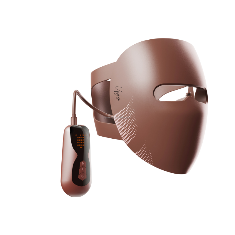 High Quality Soft Silicone Led Face Neck Mask Light Therapy Ergonomic Design for Anti-Aging Skincare at Home and Travel