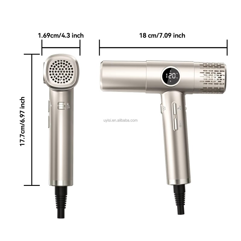Professional Ionic Blow Dryer for Women Compact Lightweight Design LCD Display Fast Drying 5 Heats 3 Airflow Speed Hair Hair