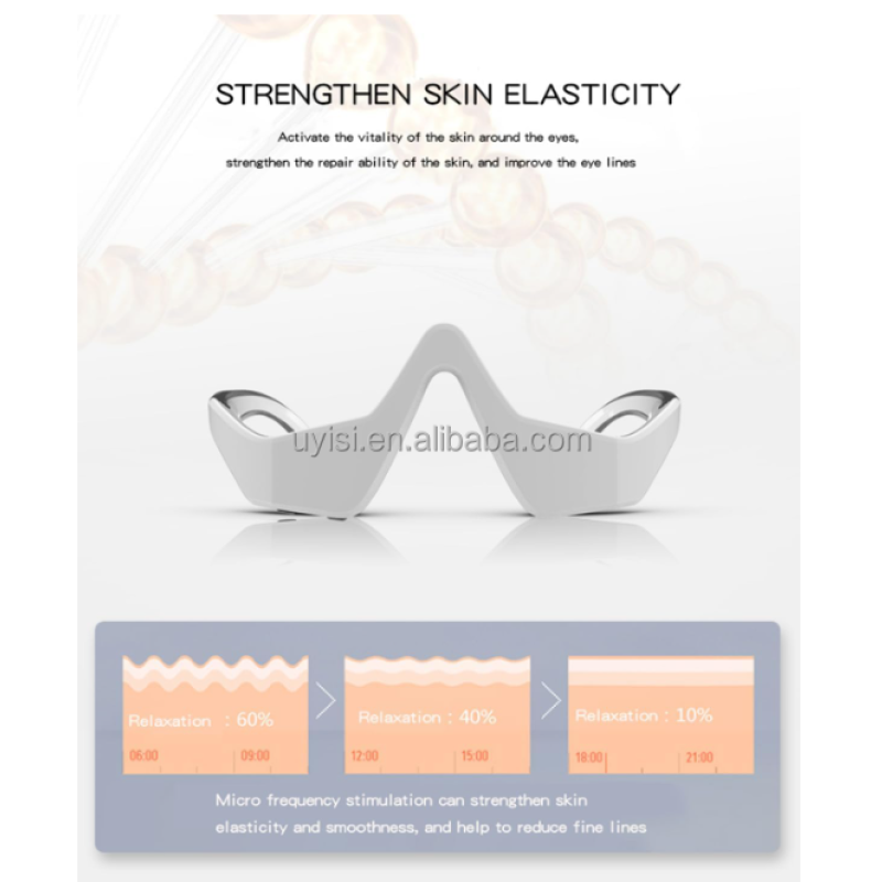 Uyisi 3D Wearable Anti Aging LED EMS Microcurrent Electric Eye Massage Device Red Light Therapy Eye Massager
