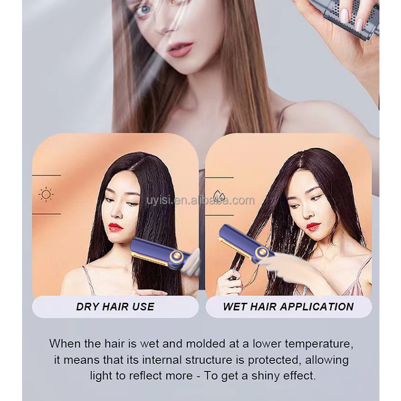 New Arrived High Speed Hot air Blow Dryer Hair Straightener Drying Air Styler Hot air Flat Iron Straightener with Blow Dryer