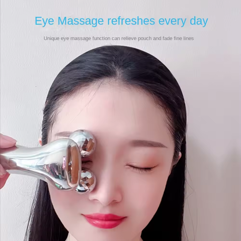 Uyisi Portable Mini EMS Facial Eye Massager Hot Selling Face & Neck Lifting Roller Anti-Aging Wrinkle Removal Device