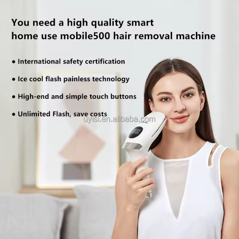 Handheld Home Use IPL Machine Women's Permanent Laser Hair Remover with Ice Cool Feature