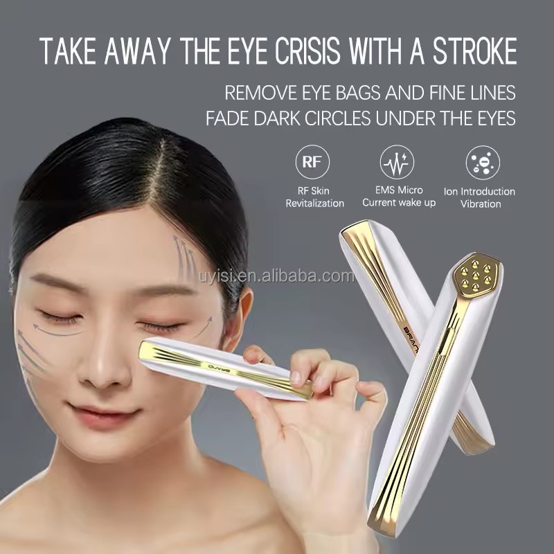 Uyisi Homeuse EMS Radio Frequency & Red Light Therapy Eye Device Wrinkle Removal & Facial Lifting Skin Tightening & Rejuvenation