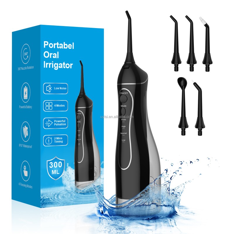 Uyisi  Usb Charged Portable Dental Irrigator for Teeth Cleaning Rechargeable Oral Care Appliances Waterproof IPX7 with 4 Modes