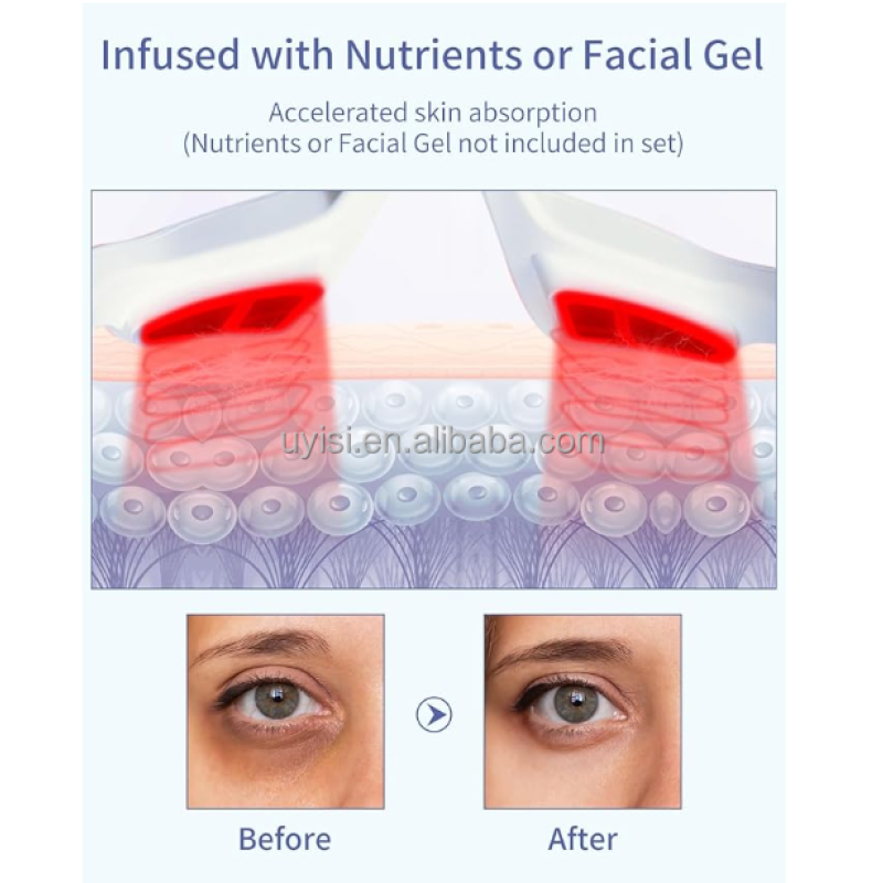 Hot Selling 3D EMS Red Light Therapy Eyes Massager Mini LED Eyes Massager Wrinkle Removal Device