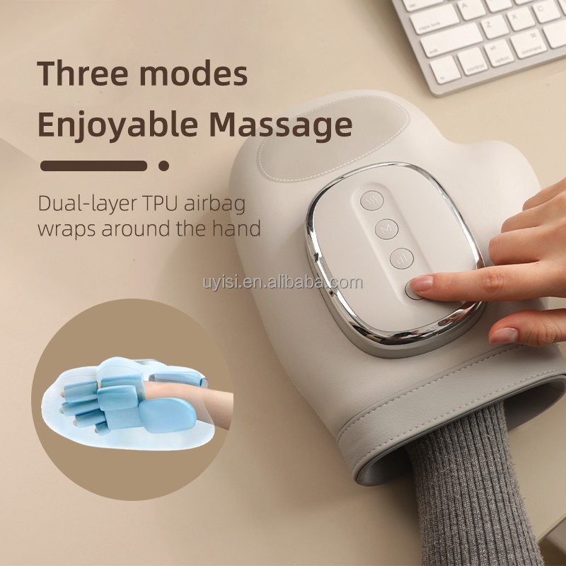 Uyisi Upgraded Wireless Hand Massager Machine with Heat Electric Hand Massage for Air Compression Relaxed Palm and Hand Massager