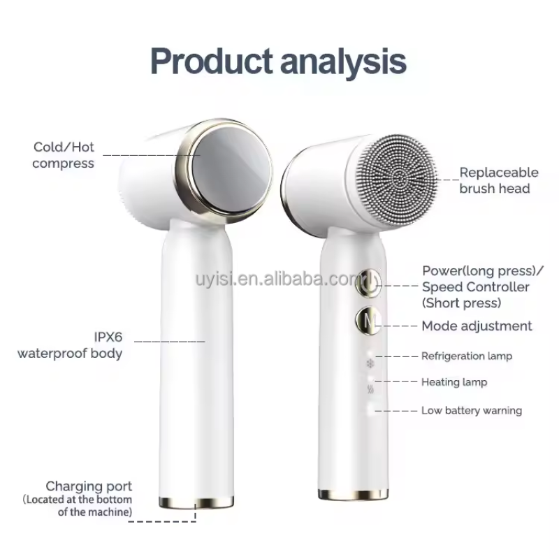 New Electronic Multifunction Facial Pore Deep Cleansing Brush Spa Skin Massage Electric Rotating Cleaning Device for Women