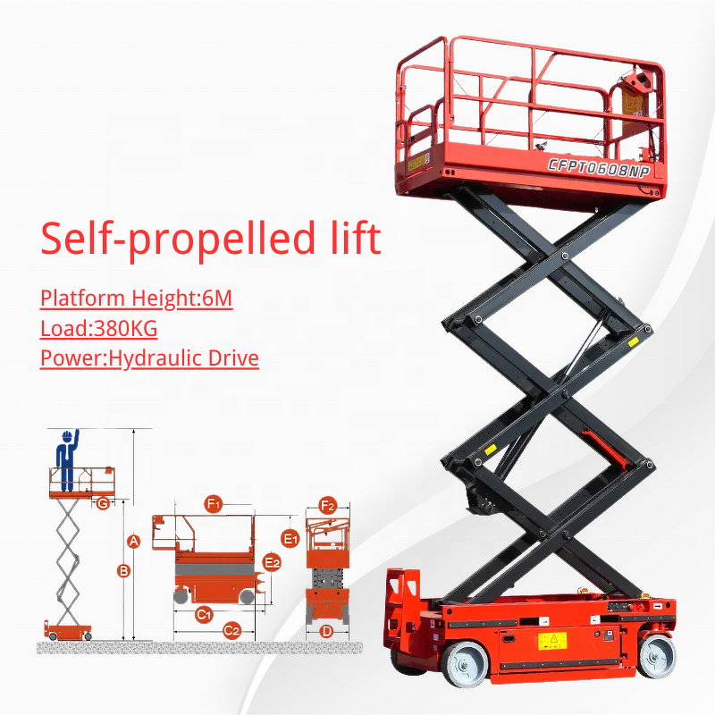 Scissor Lift Manufacturer - OEM Portable Mini 4m Self Walking Lift