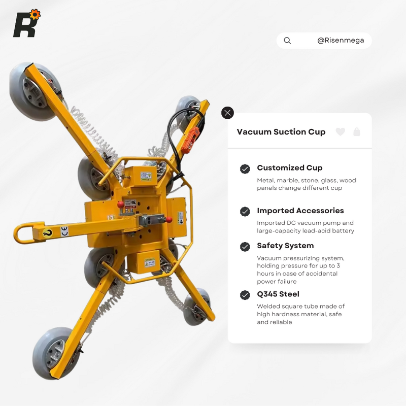 Vacuum Lifter Manufacturer - OEM Electric Glass Suction Cup Lifter for Construction