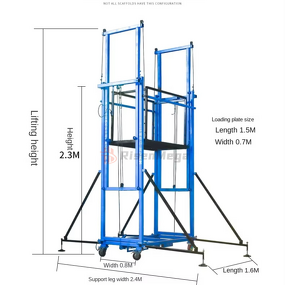 Electric Scaffolding Manufacturer - OEM 500-1000KG 12M Foldable Multiple Models Scaffold