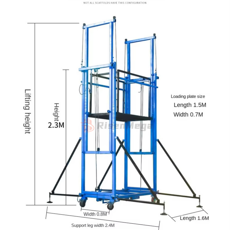 Electric Scaffolding Manufacturer - OEM 1000kg 12m Portable Lightweight Scaffolding