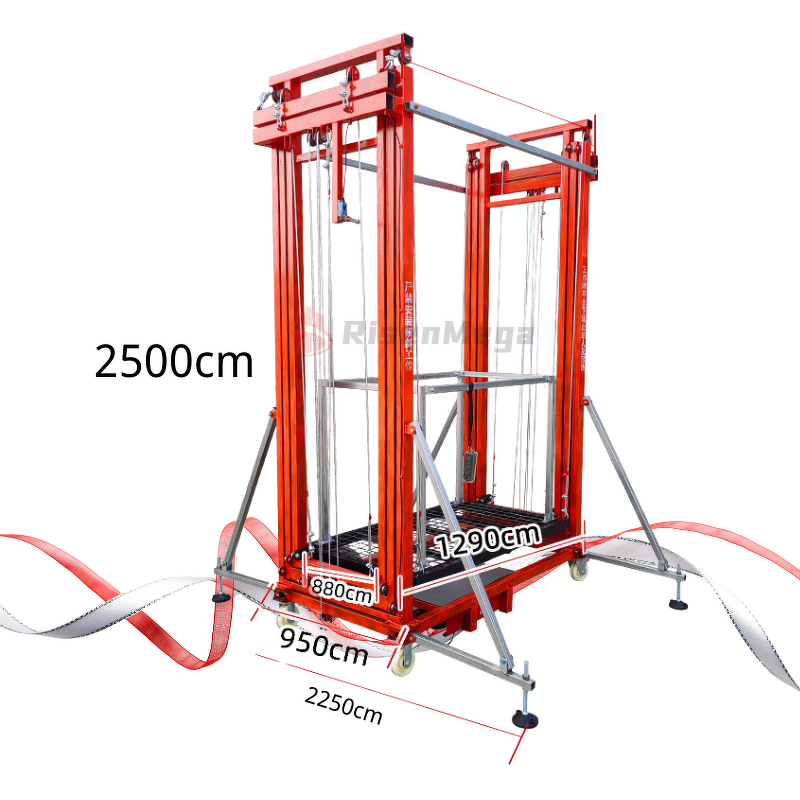Electric Scaffolding Manufacturer - OEM 1000kg 12m Portable Lightweight Scaffolding