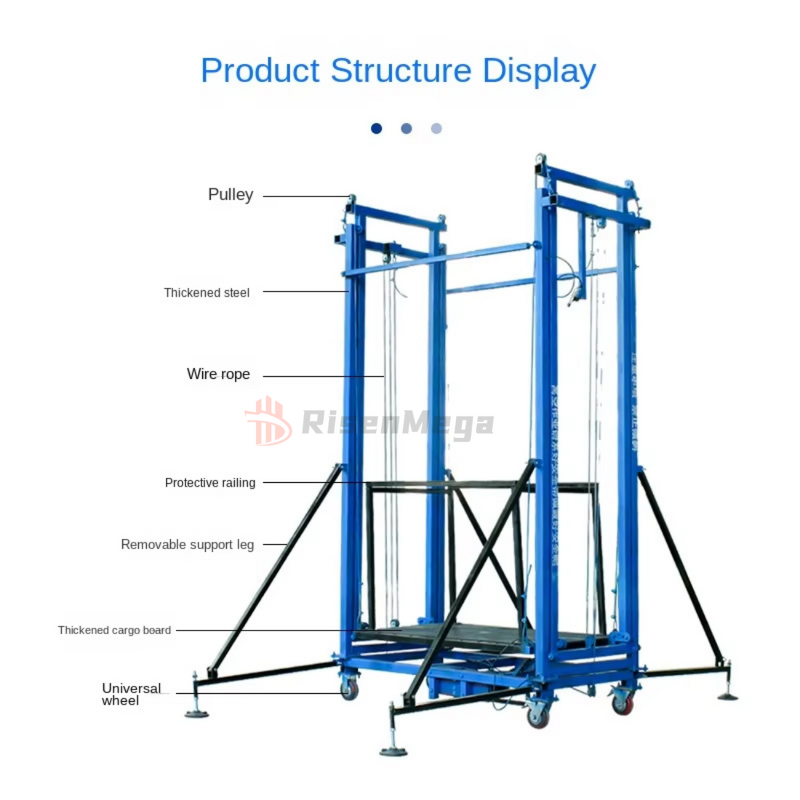 Electric Scaffolding Manufacturer - OEM 500-1000KG 12M Foldable Multiple Models Scaffold