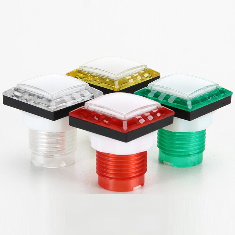 Arcade Button Factory - 33x33mm Square with Light