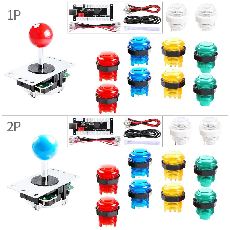 DIY Kit Factory - 2 Player LED Buttons Joysticks
