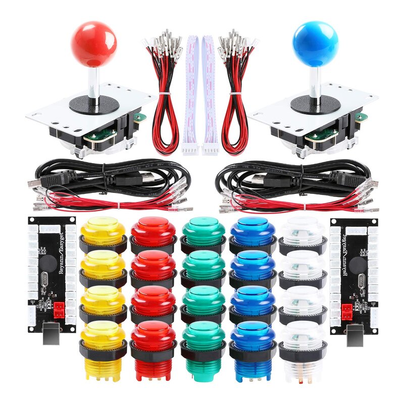DIY Kit Factory - 2 Player LED Buttons Joysticks