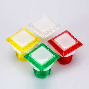 Arcade Button Factory - 33x33mm Square with Light