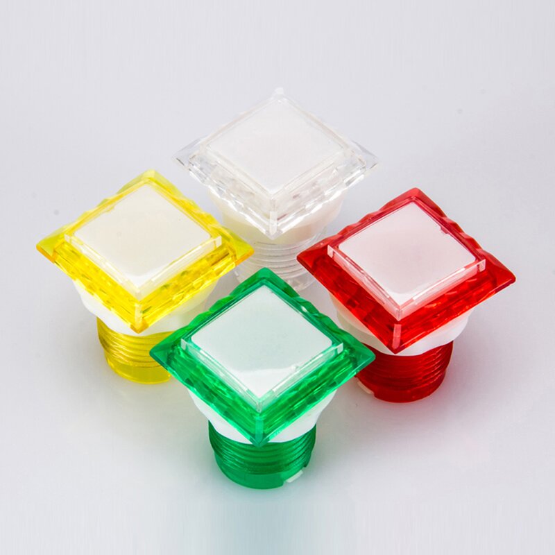 Arcade Button Factory - 33x33mm Square with Light