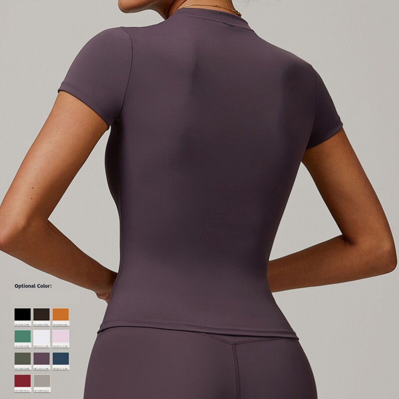 Yoga Top Factory - Hot Sell Quick Drying Short Sleeve