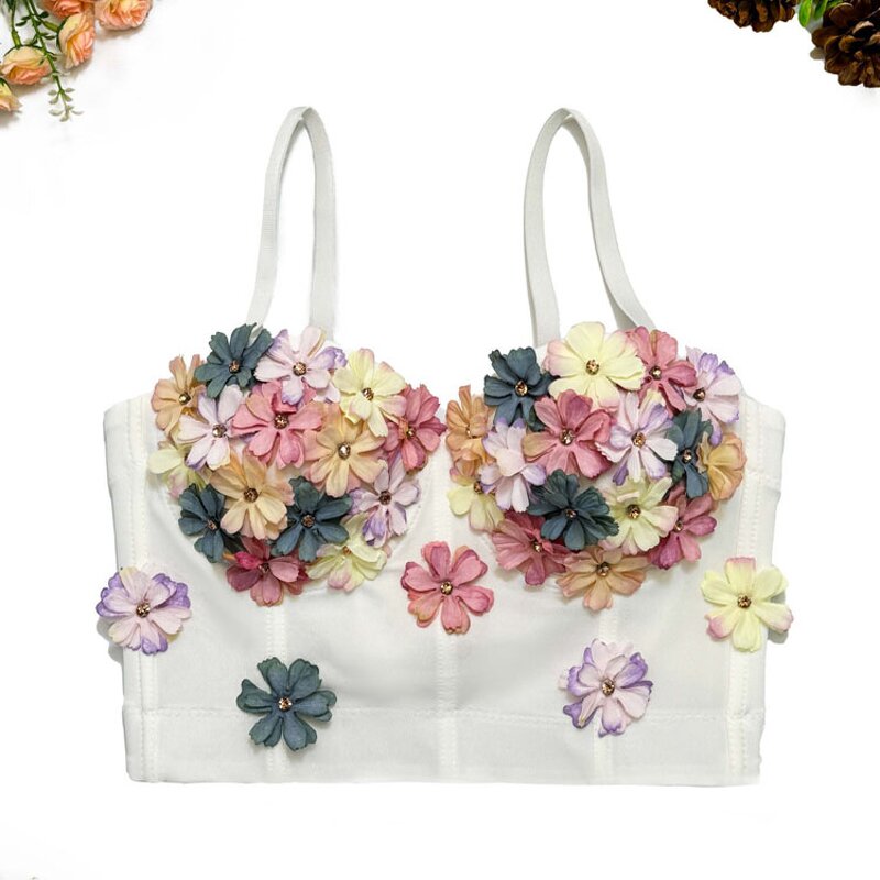 Corset Top Factory - Handmade 3D Floral Bralette
