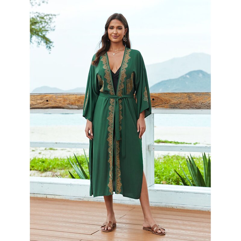 Beach Cover up Factory - Wholesaler Rayon Embroidered