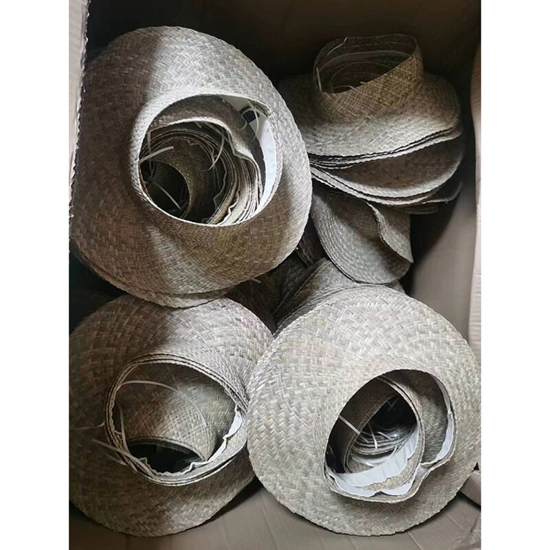 Straw Hat Factory - 2024 New Crown Natural Bulrush