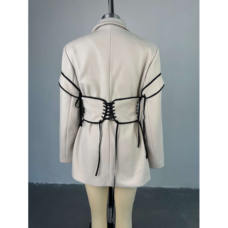 Tweed Blazer Factory - Belted Waist Office Spring