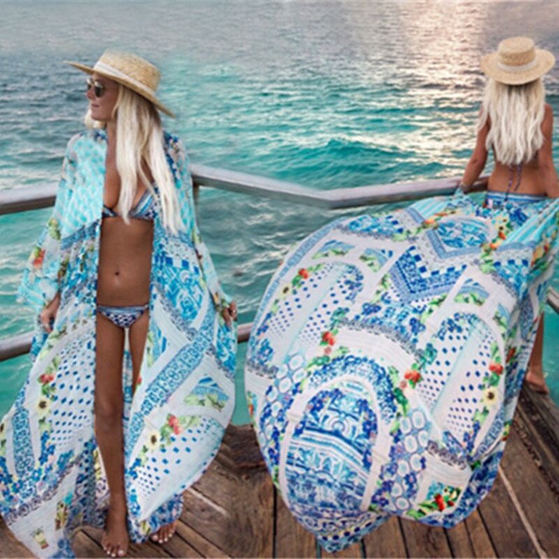 Beach Cover up Factory - Wholesaler Chiffon Printed