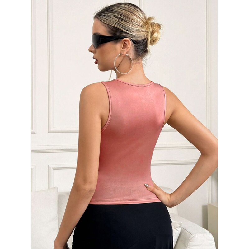 Tank Top Factory - Sleeveless Printed Slim Fit