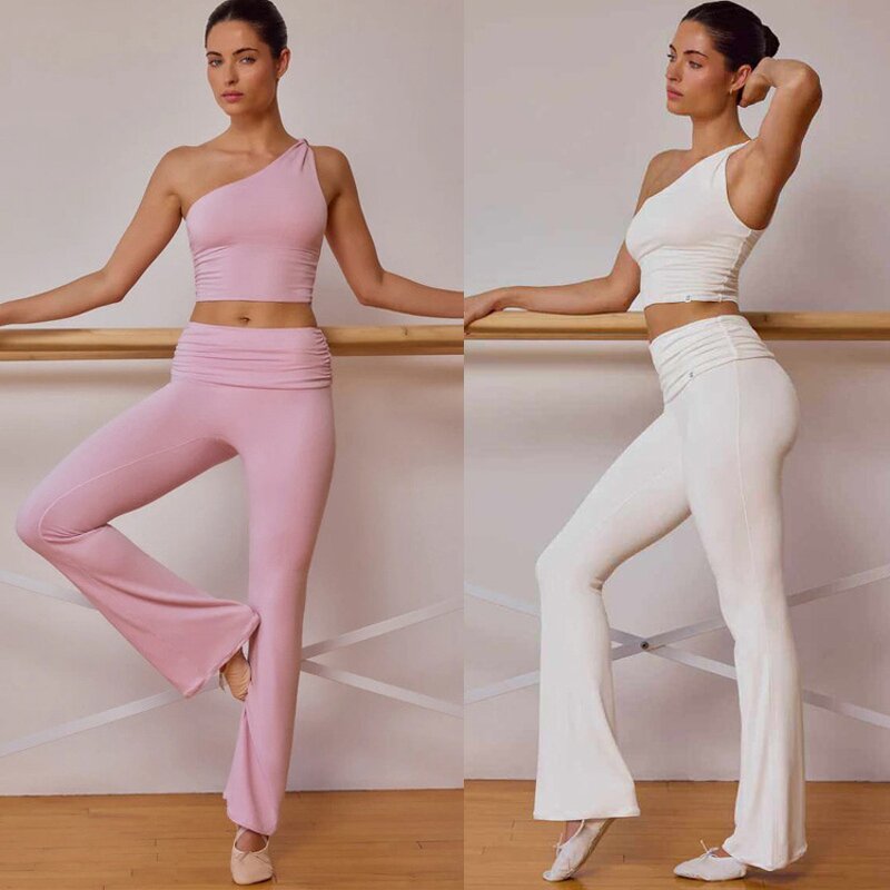 Yoga Set Factory - Nude Feel One Shoulder Flare