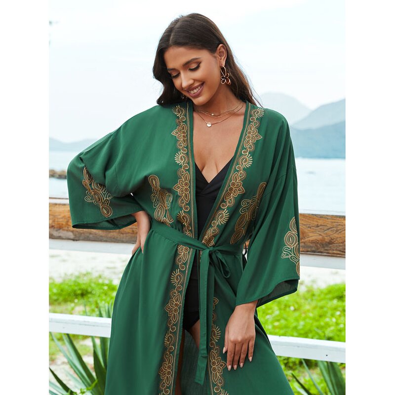 Beach Cover up Factory - Wholesaler Rayon Embroidered