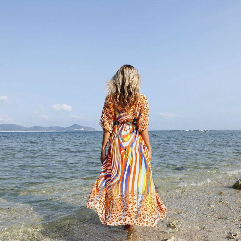 Beach Cover up Factory - Wholesaler Printed Flower