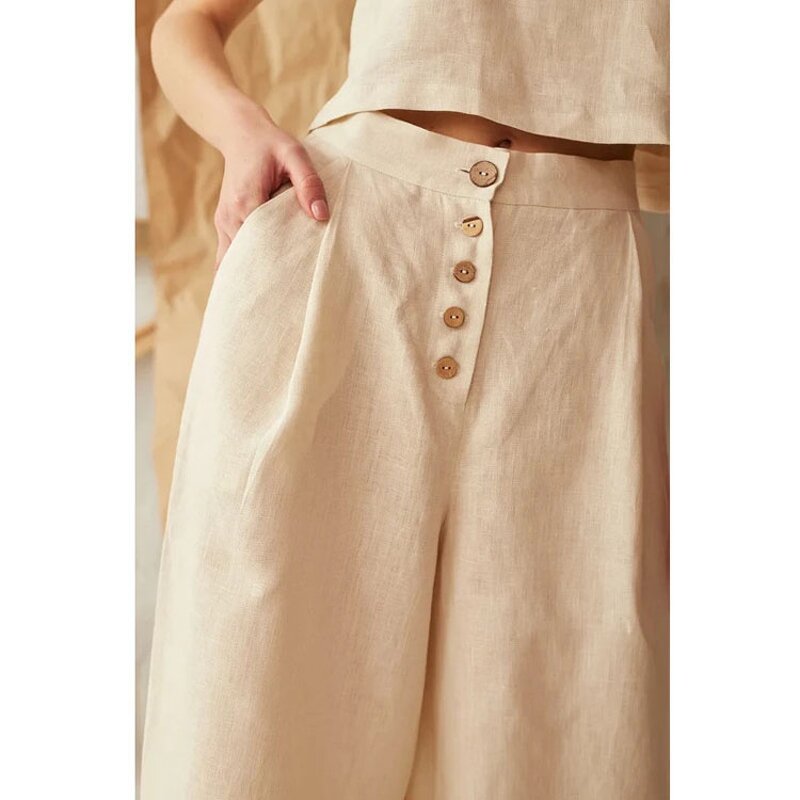 Straight Pants Factory - 2025 Cotton Linen Loose