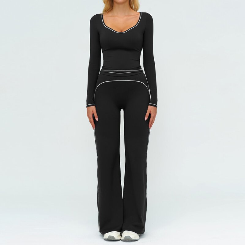 Yoga Set Factory - Nude Feel Brushed White Stripe