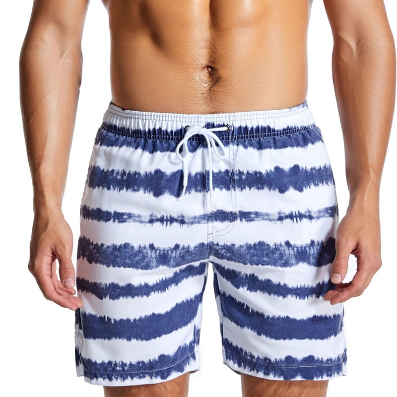 Beach Shorts Factory - New Quick Dry Striped Print