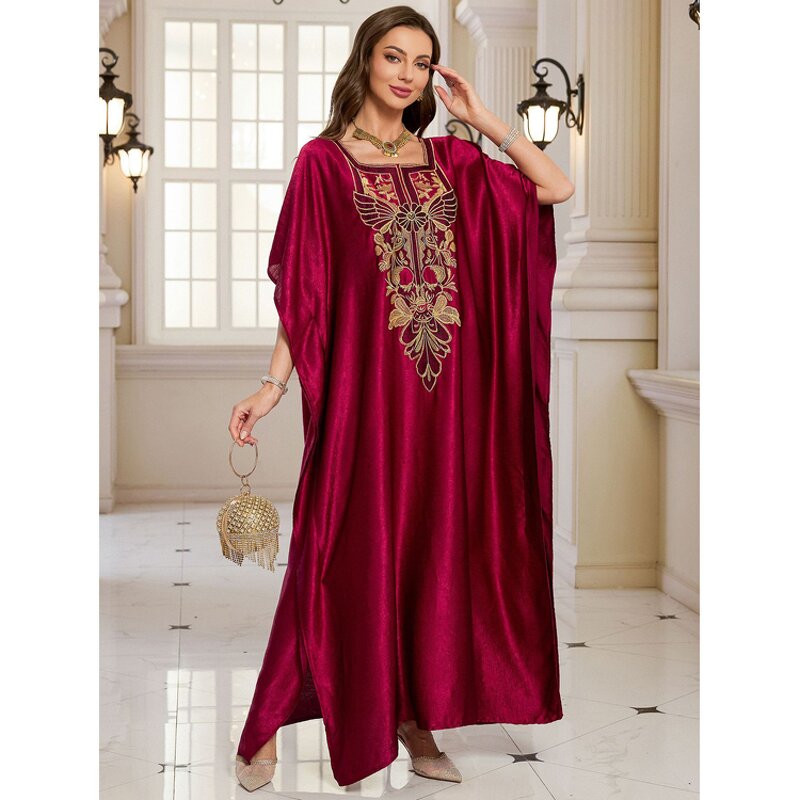 Beach Cover up Factory - Red Sequin Embroidered