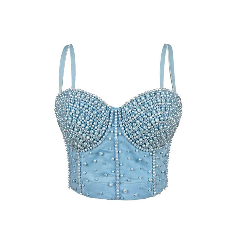 Corset Top Factory - 2025 Pearl Decorated Padded