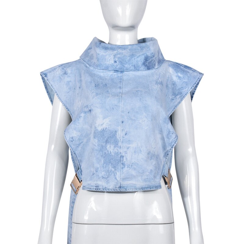 Denim Vest Factory - Washed Sleeveless Short