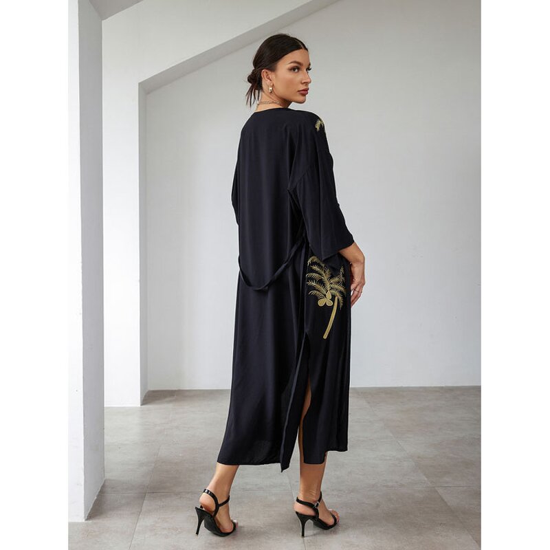 Beach Cover up Factory - Wholesaler Gold Embroidered