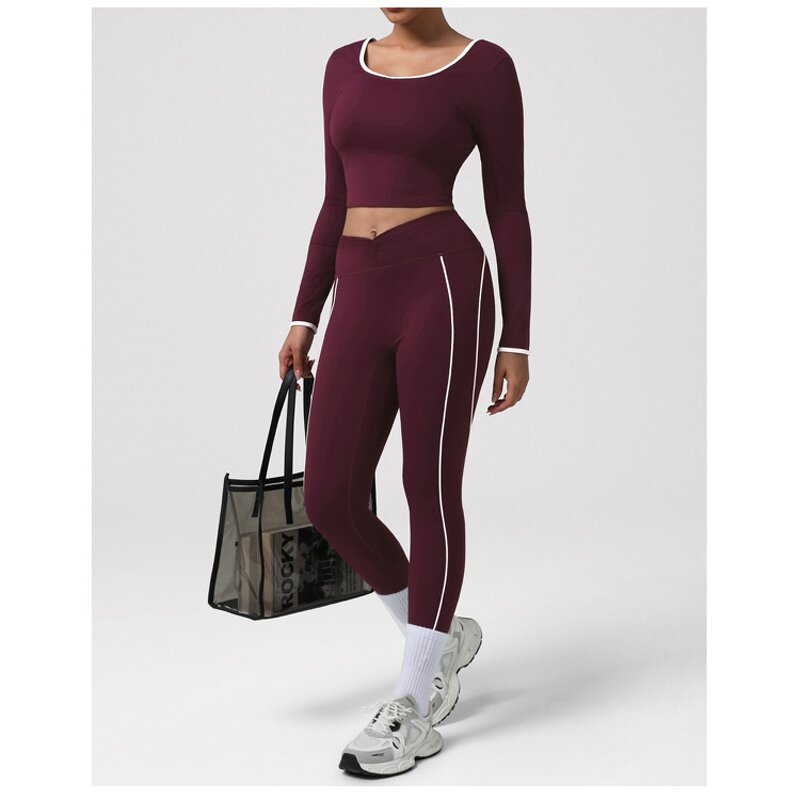 Yoga Set Factory - 2026 Fashion White Binding Nude