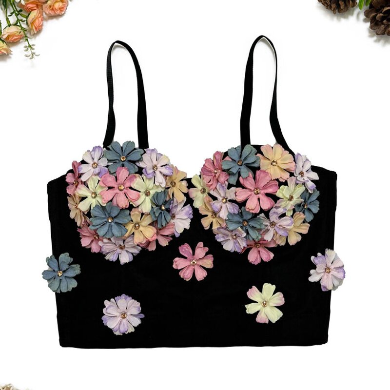 Corset Top Factory - Handmade 3D Floral Bralette
