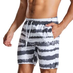 Beach Shorts Factory - New Quick Dry Striped Print