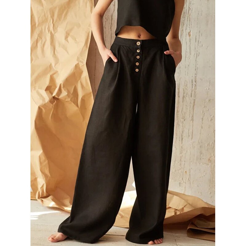 Straight Pants Factory - 2025 Cotton Linen Loose